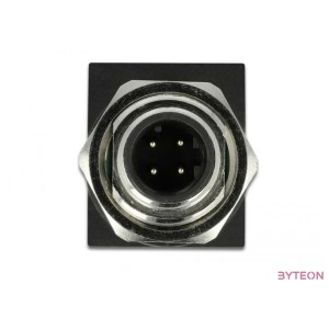 DeLOCK 66313 csatlakozó átlakító M12 RJ45 Fekete