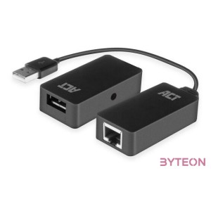 ACT AC6063 csatlakozó átlakító USB A RJ-45 Fekete