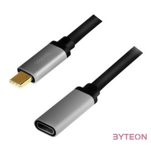 LogiLink CUA0105 USB kábel 0,5 M USB 3.2 Gen 2 (3.1 Gen 2) USB C Fekete, Szürke