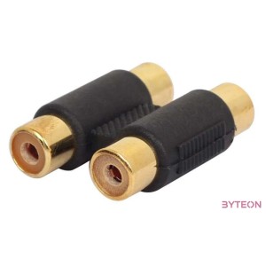 Gembird A-2RCAFF-01 csatlakozó átlakító 2 x RCA Fekete, Arany