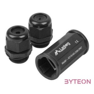 Lanberg AD-RJ45-OS6-IP67 csatlakozó átlakító RJ-45 Fekete