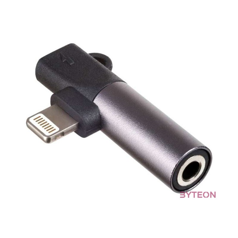 Akyga AK-AD-63 csatlakozó átlakító Lightning Jack Fekete