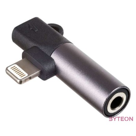 Akyga AK-AD-63 csatlakozó átlakító Lightning Jack Fekete