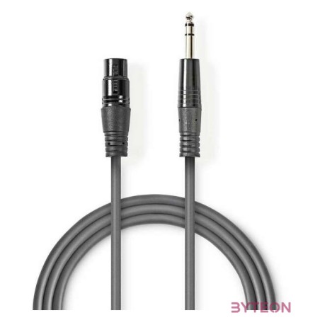 Nedis COTH15110GY15 audio kábel 1,5 M XLR (3-pin) 6.35mm Szürke