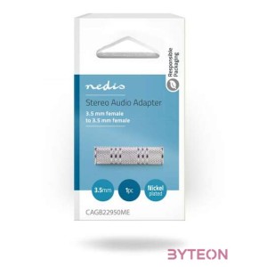 Nedis CAGB22950ME csatlakozó átlakító 3.5 mm Female Ezüst
