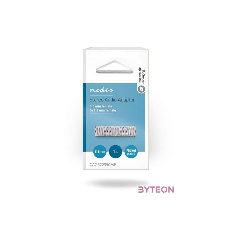 Nedis CAGB22950ME csatlakozó átlakító 3.5 mm Female Ezüst