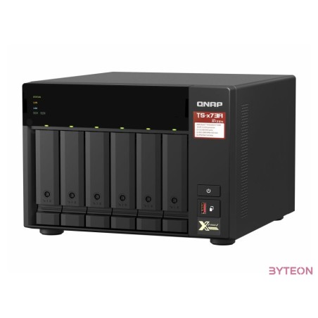 QNAP TS-673A-8G tárolószerver NAS Tower Ethernet,LAN csatlakozás Fekete V1500B