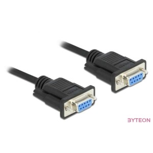 DeLOCK 86605 soros kábel Fekete 2 M RS-232 Sub-D9