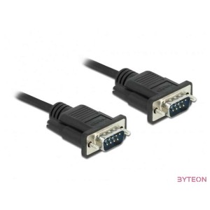 DeLOCK 86576 soros kábel Fekete 5 M RS-232 Sub-D9