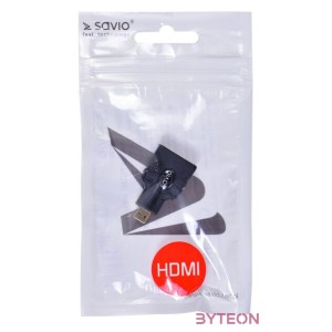 Savio CL-17 csatlakozó átlakító Micro-HDMI HDMI Fekete