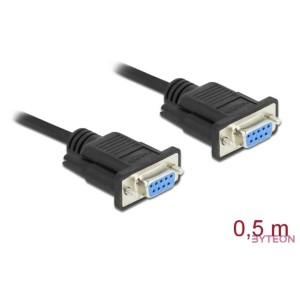 DeLOCK 87308 soros kábel Fekete 0,5 M DB-9