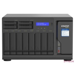 QNAP TVS-h1288X NAS Tower Ethernet,LAN csatlakozás Fekete W-1250