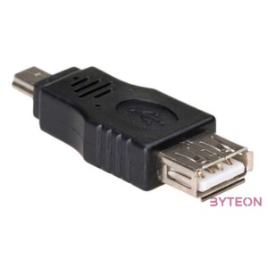Akyga Adapter AK-AD-07 USB-AF,miniUSB-B (5-pin) USB A USB mini B 5-pin Fekete