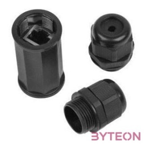 Lanberg AD-RJ45-OS6-IP67 csatlakozó átlakító RJ-45 Fekete