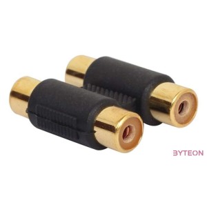 Gembird A-2RCAFF-01 csatlakozó átlakító 2 x RCA Fekete, Arany