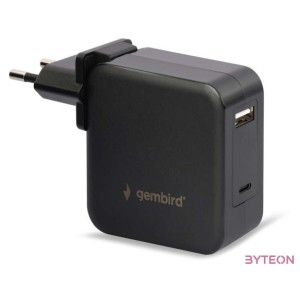 Gembird NPA-PD60-01 mobiltelefon töltő Fekete Beltéri