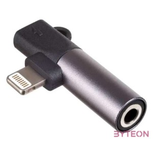 Akyga AK-AD-63 csatlakozó átlakító Lightning Jack Fekete