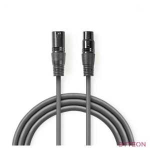 Nedis COTH15010GY15 audio kábel 1,5 M XLR (3-pin) Szürke