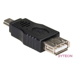 Akyga Adapter AK-AD-07 USB-AF,miniUSB-B (5-pin) USB A USB mini B 5-pin Fekete
