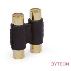 Gembird A-2RCAFF-01 csatlakozó átlakító 2 x RCA Fekete, Arany