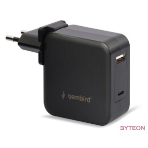 Gembird NPA-PD60-01 mobiltelefon töltő Fekete Beltéri