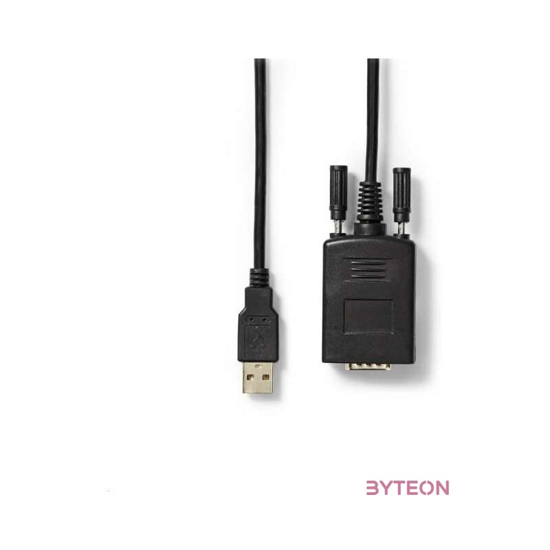 Nedis CCGW60852BK09 soros kábel Fekete 0,9 M USB-A RS232