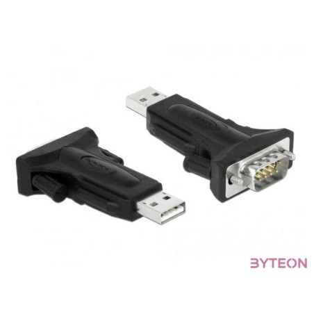 DeLOCK 66286 soros kábel Fekete 0,8 M USB A típus DB-9
