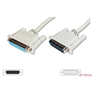 Digitus AK-610201-020-E soros kábel Bézs 2 M DSUB, 25-pin