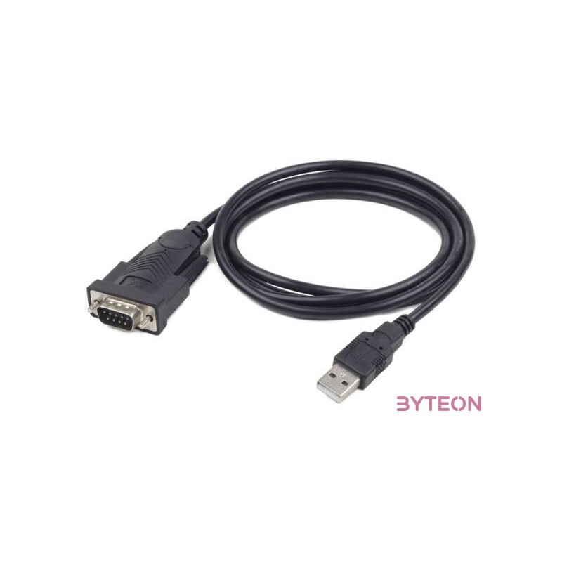 Gembird UAS-DB9M-02 soros kábel Fekete 1,5 M USB A típus DB-9