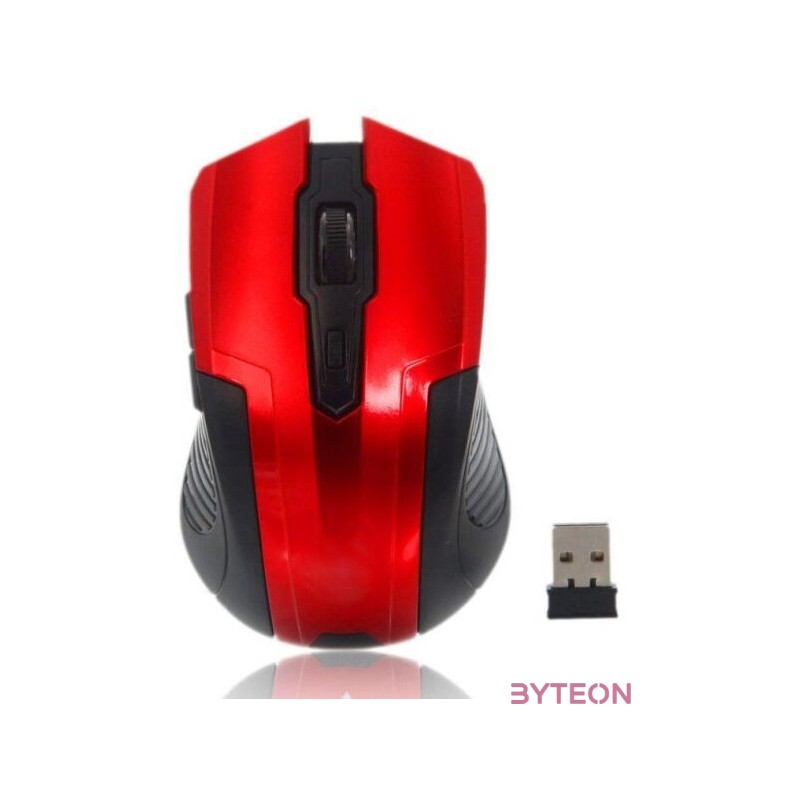 Egér vezeték nélküli SILVERLINE RF-107 USB piros