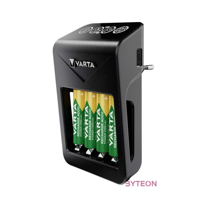 Akkumulátor töltő VARTA LCD Plug  4 db AA 2100 mAh