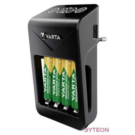 Akkumulátor töltő VARTA LCD Plug  4 db AA 2100 mAh