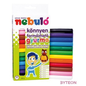 Gyurma NEBULO színes 12 színű készlet 200 gr