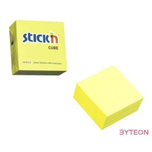 Öntapadó jegyzettömb STICKN 76x76mm neon sárga 400 lap
