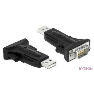 DeLOCK 66286 soros kábel Fekete 0,8 M USB A típus DB-9