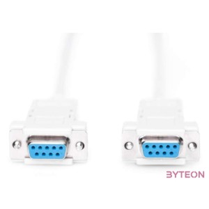 Digitus AK-610100-030-E soros kábel Bézs 3 M DB-9