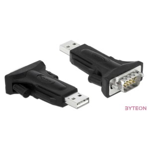 DeLOCK 66286 soros kábel Fekete 0,8 M USB A típus DB-9