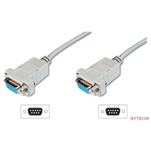 Digitus AK-610100-030-E soros kábel Bézs 3 M DB-9