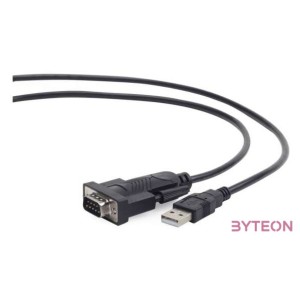 Gembird UAS-DB9M-02 soros kábel Fekete 1,5 M USB A típus DB-9