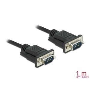 DeLOCK 86573 soros kábel Fekete 1 M RS-232 Sub-D9