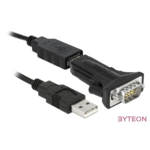 DeLOCK 66286 soros kábel Fekete 0,8 M USB A típus DB-9