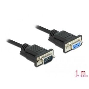 DeLOCK 86578 soros kábel Fekete 1 M RS-232 Sub-D9