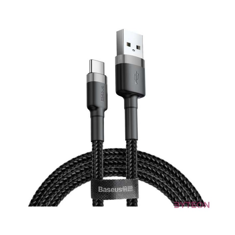 USB-USB-C kábel Baseus Cafule 3A 1m (szürke-fekete)