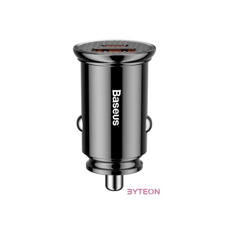 Baseus Circular PD QC4.0  5A 30W autós töltő (fekete)