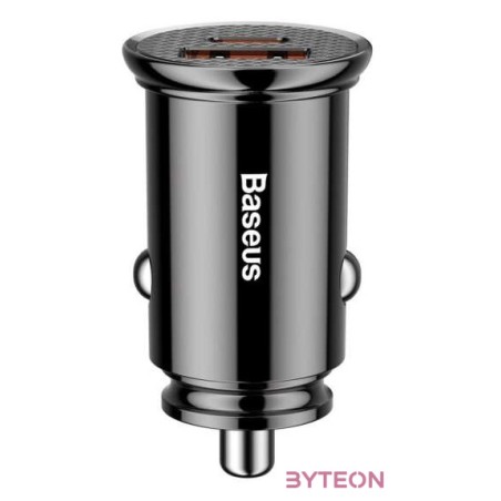 Baseus Circular PD QC4.0  5A 30W autós töltő (fekete)