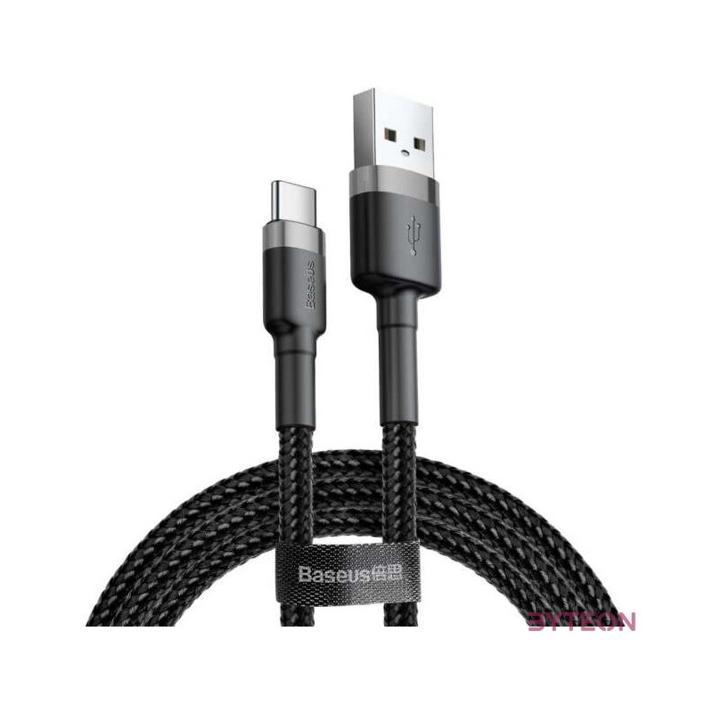 USB-USB-C kábel Baseus Cafule 2A 2m (szürke-fekete)