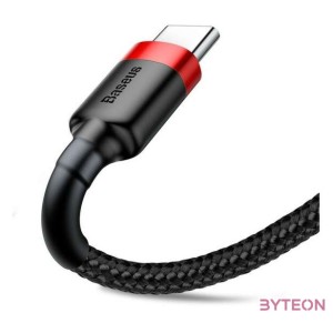 USB-USB-C Baseus Cafule 3A kábel 0,5 m (piros-fekete)