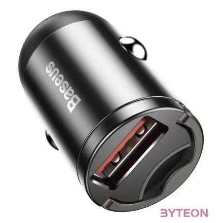 Baseus Tiny Star mini autós töltő, USB, QC 3.0, 30 W (szürke)