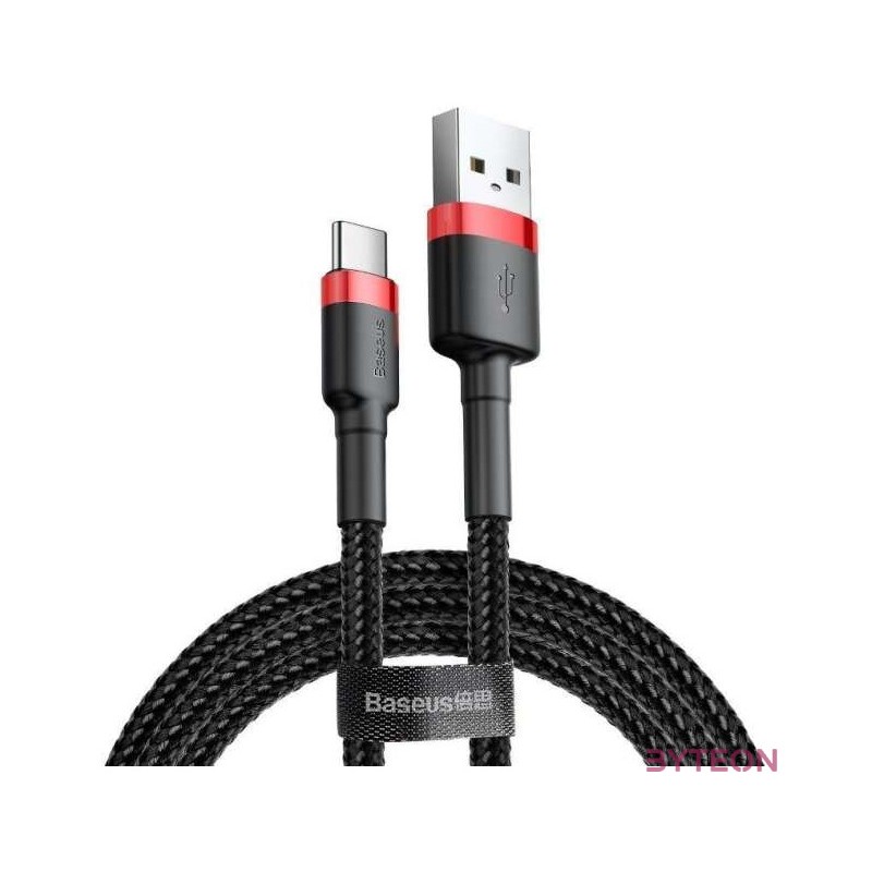 USB-USB-C kábel Baseus Cafule 2A 3m (piros-fekete)