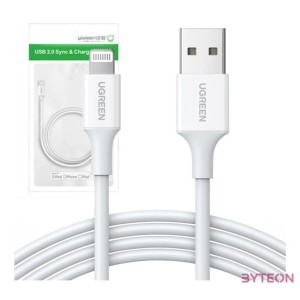 UGREEN Nickel plated Lightning Cable MFi 1m (white)